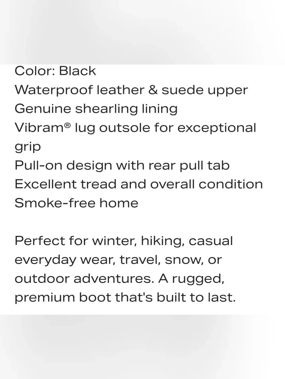 UGG Black Leather & Suede Insulated Short Boots